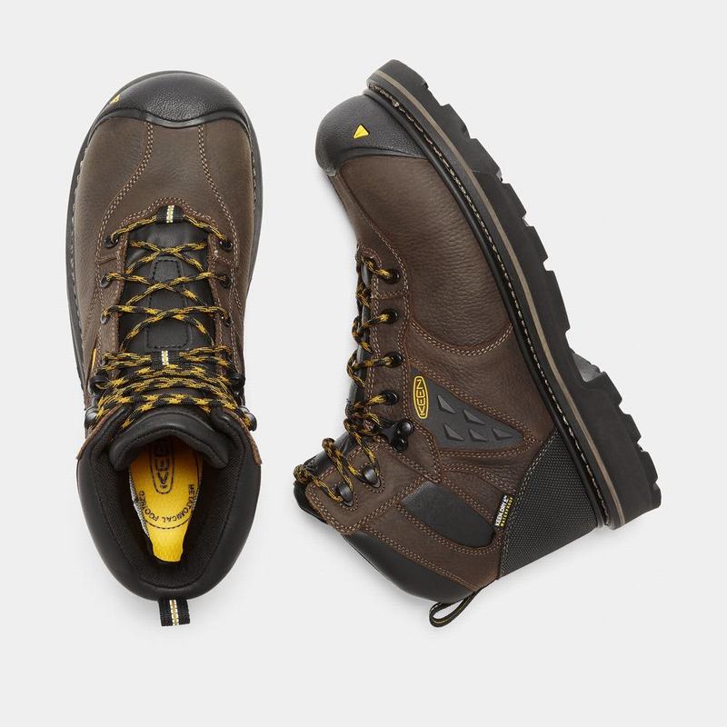 Botas De Trabajo Keen Tacoma Waterproof Composite Toe Para Hombre Marrom Oscuro - Botas Keen Mexico